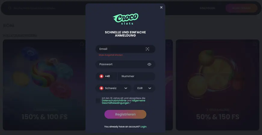 Crocoslots casino login